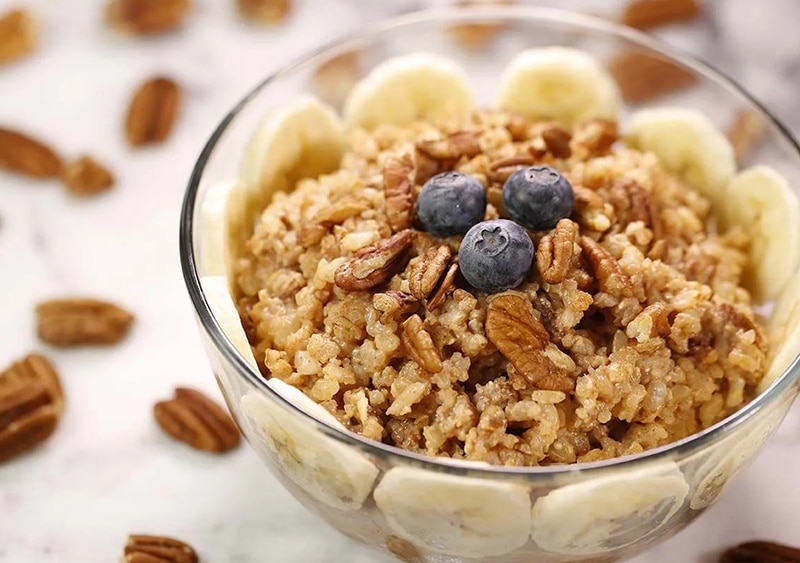photo of Maple, Pecan and Banana Rice Pudding