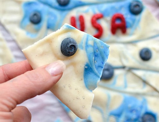 recipe of Patriotic Yogurt Bark