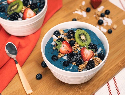 recipe of Tropical Blue Smoothie Bowl